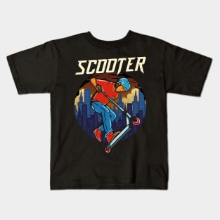 Cute & Funny Scooter Obsessed Scootering Kids T-Shirt